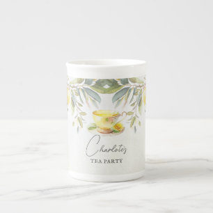 All occasions Lemon Tea Party Personalised Bone China Mug