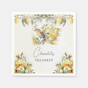 All occasions Lemon Tea Party Vintage Napkin
