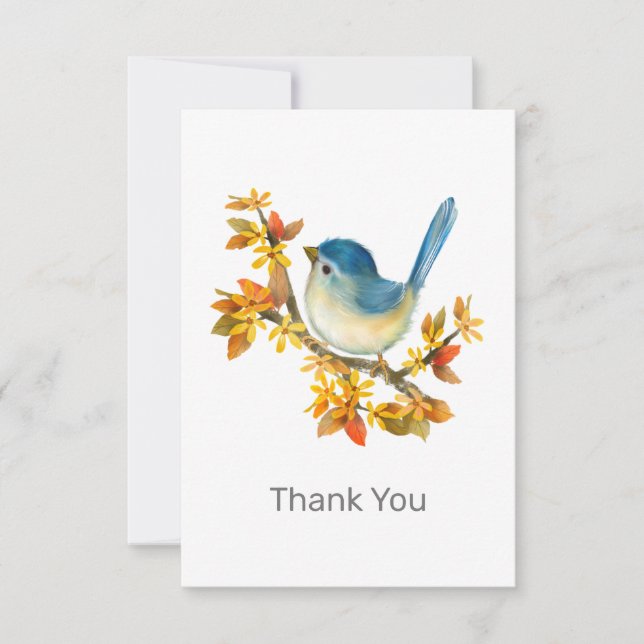 All Occassion Blue Bird Thank You Note card (Front)