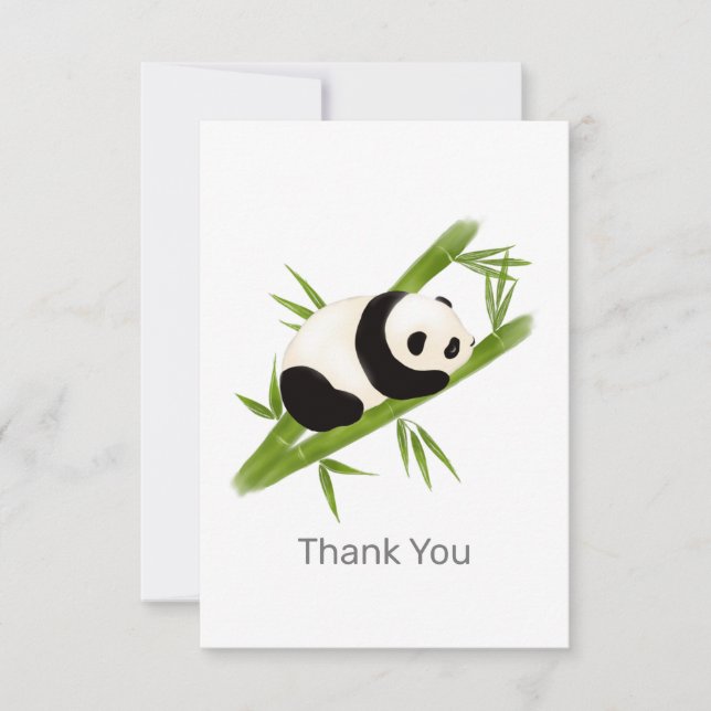 All Occassion Panda Bear Thank You Note card (Front)