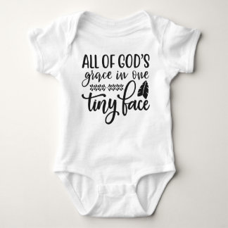 All of God's Grace in One Tiny Face, Cute  Baby Bodysuit