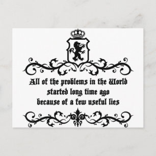 All Of he Problems In The World ..quote Postcard