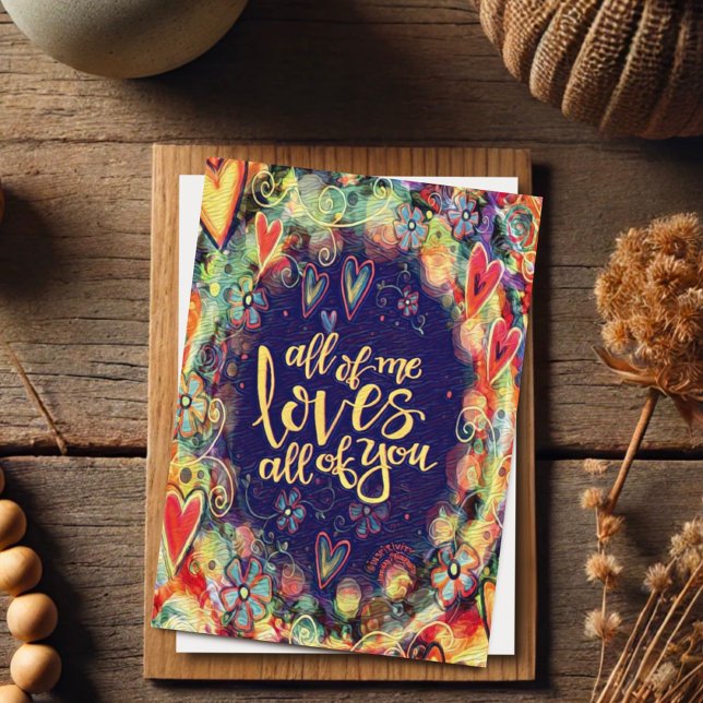 All of Me Loves All of You Colourful Modern Fun Card (Creator Uploaded)