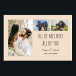 All of Me Loves All of You Photo Collage  Poster<br><div class="desc">Create a heartfelt keepsake with this romantic photo collage poster featuring the beloved quote "All of Me Loves All of You." This customisable design allows you to showcase your favourite memories in a beautiful layout, complete with personalised names and location. Perfect for celebrating love, anniversaries, weddings, or Valentine's Day, this...</div>