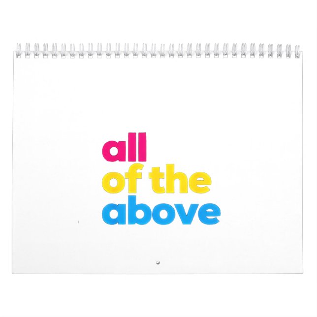 All of the Above Pansexual LGBT Pride Month Calendar (Cover)
