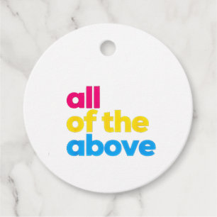 All of the Above Pansexual LGBT Pride Month Favour Tags