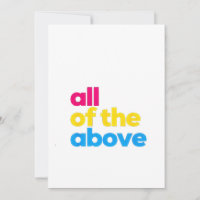 All of the Above Pansexual LGBT Pride Month