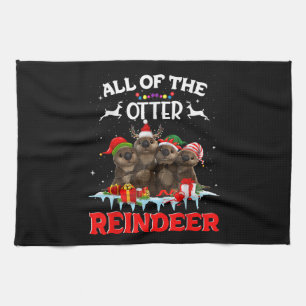 All Of The Otter Reindeer Funny Other Christmas Tea Towel