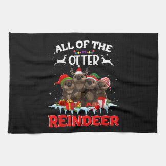All Of The Otter Reindeer Funny Other Christmas Tea Towel
