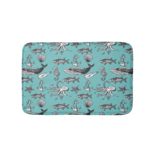 All Of The Sea Pattern Bath Mat