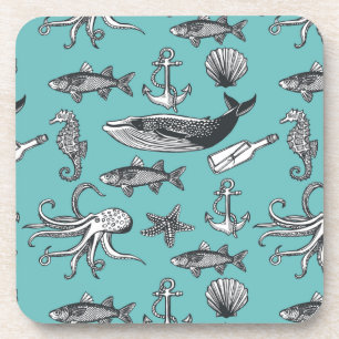All Of The Sea Pattern Coaster