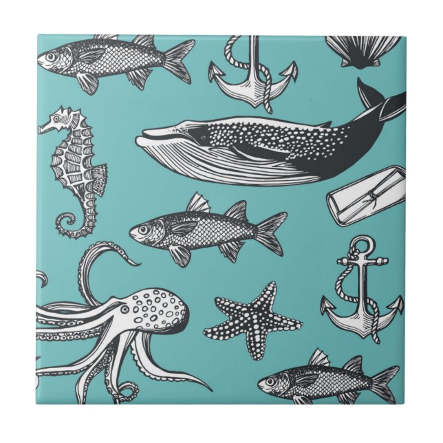 All Of The Sea Pattern Tile (Front)
