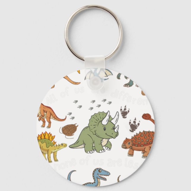 All Of Us Are Different None Are Less Inclusion Di Key Ring (Front)