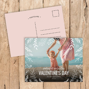 All Our Love Botanical Overlay Photo Valentine Holiday Postcard