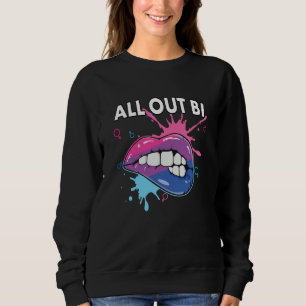 All Out Bi Flag Bisexual Rainbow Pride Bisexuality Sweatshirt