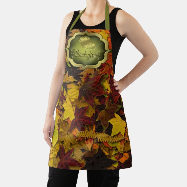 All-Over Apron - Autumnal Happy Thanksgiving (Insitu)
