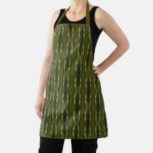 All-Over Apron - Olive Silver Retro