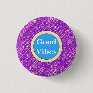 all over bandhni 3 cm round badge