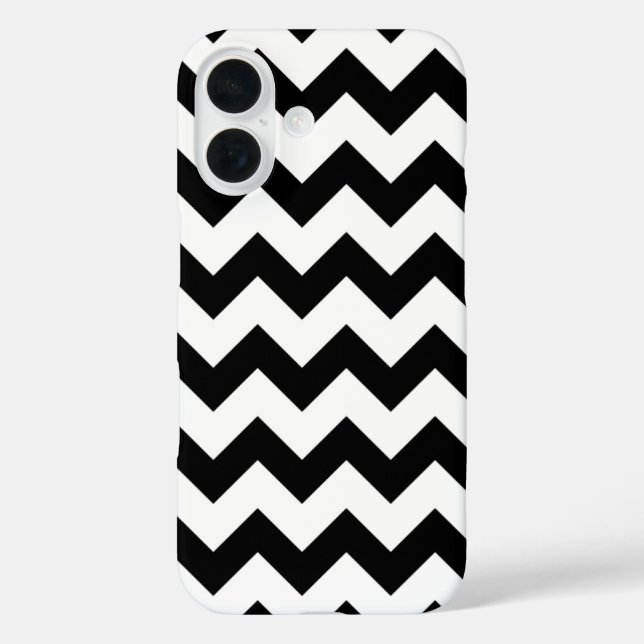 All Over Chevron Print Black and White Zig Zags Case-Mate iPhone Case (Back)