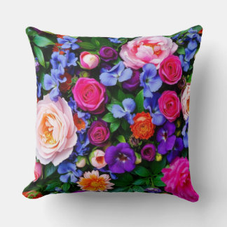 All Over Colourful Floral Cushion
