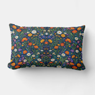 All Over Colourful Floral Lumbar Cushion