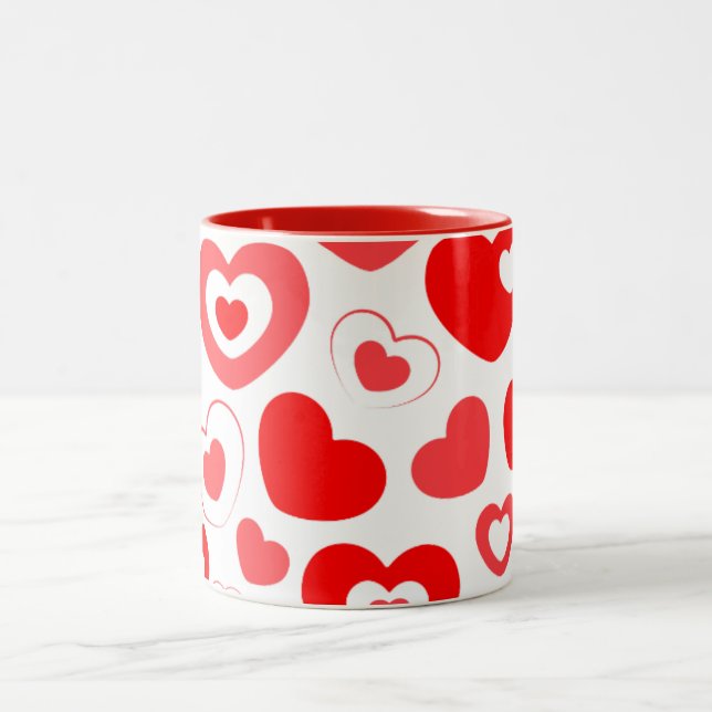 All over heart print mug (Center)