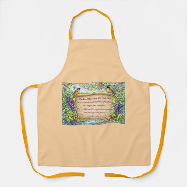 All-Over Kitchen Apron with Scripture (Front)
