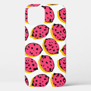 all over lemon pattern vintageabstract, art, backg iPhone 12 case