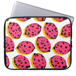 all over lemon pattern vintageabstract, art, backg laptop sleeve