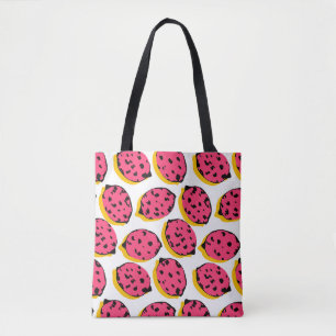 all over lemon pattern vintageabstract, art, backg tote bag