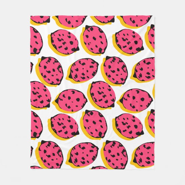 all over lemon patternabstract,art,background,cart fleece blanket (Front)
