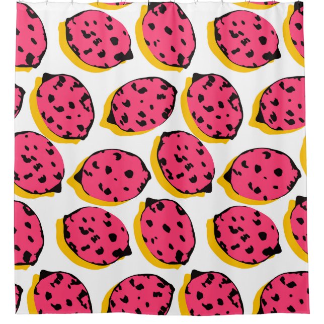 all over lemon patternabstract,art,background,cart shower curtain (Front)