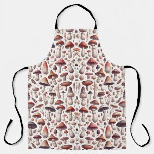All Over Mushroom Pattern  Apron