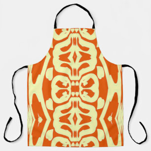 All-Over Print Apron, A red yellow fabric pattern Apron