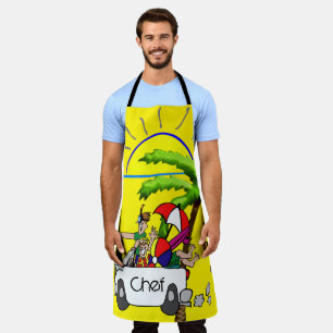 All Over Print Apron Beach Chef