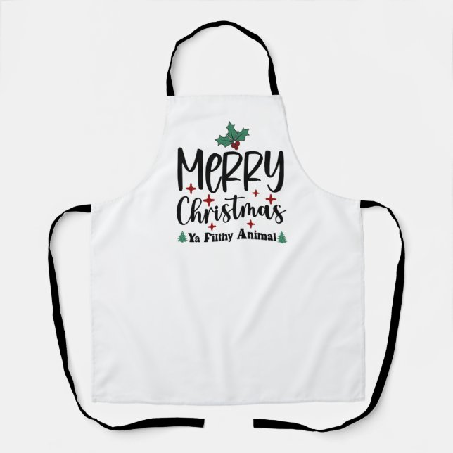 All-Over Print Apron-Classic Xmas Funny Quote Apron (Front)