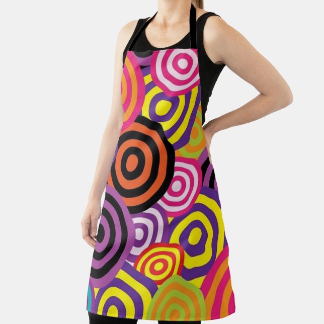 All Over Print Apron Colourful Colours (Insitu)