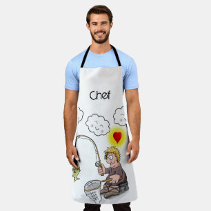 All Over Print Apron Fisherman Fishing