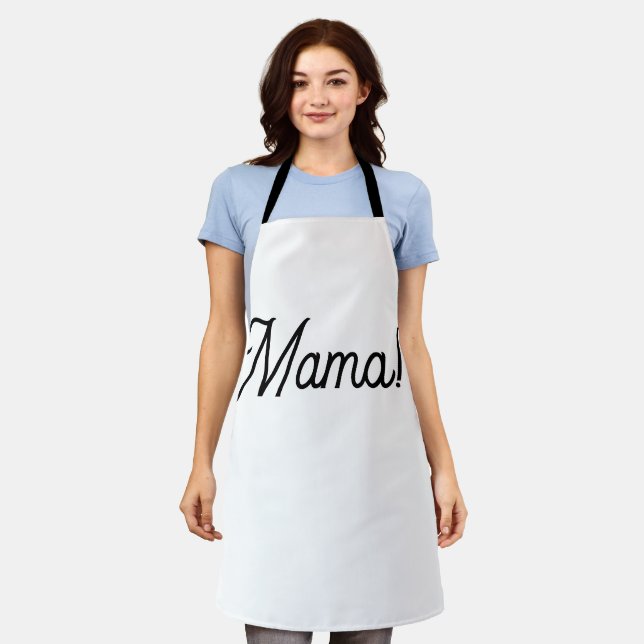 All over print apron for your Mama (Worn)