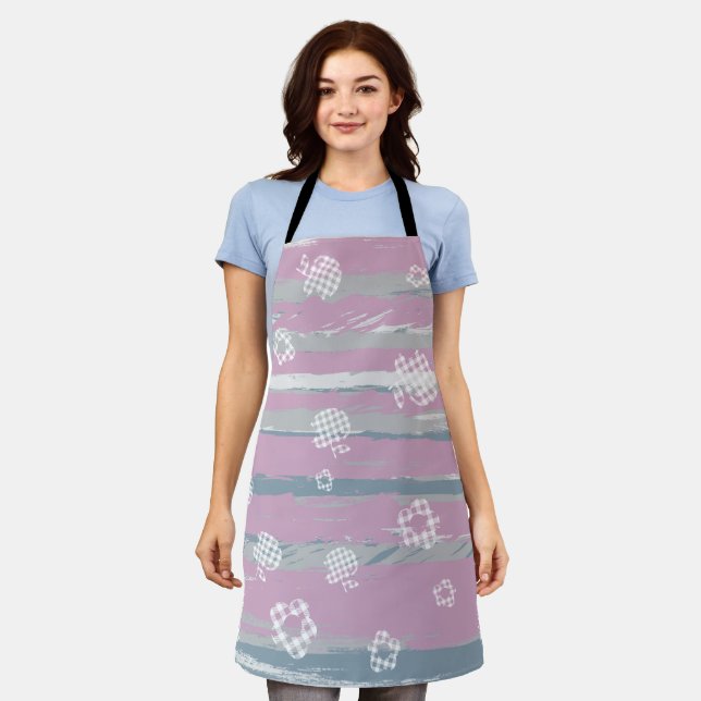 All‑Over Print Apron – Gingham Orchard (Worn)