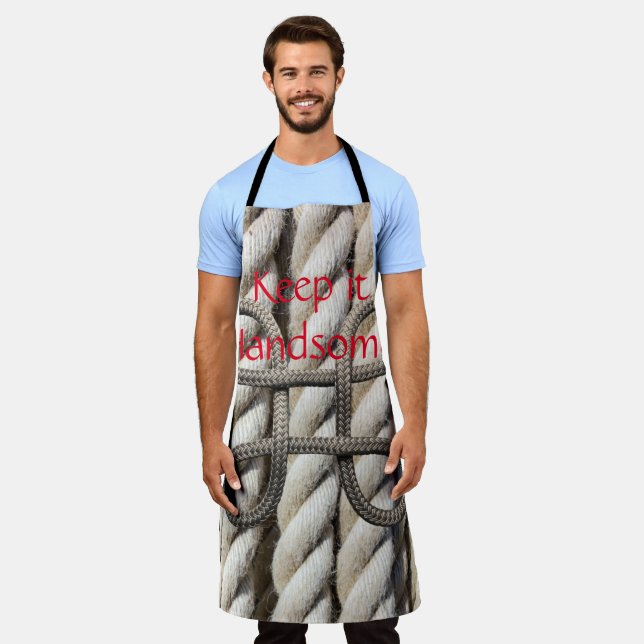 All Over Print Apron Keep it Handsome Rope (Worn)