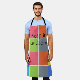 All Over Print Apron Keep it Handsome Squares