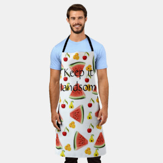 All Over Print Apron Keep it Handsome Watermelon