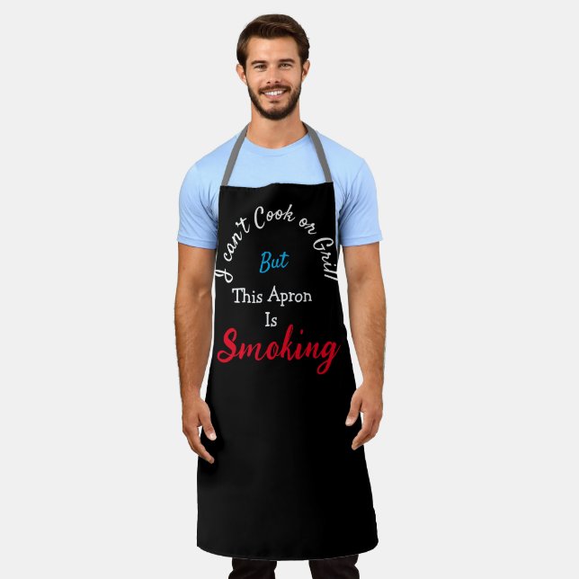 All-Over Print Apron, Large Apron (Worn)