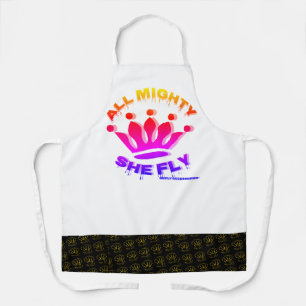 All-Over Print Apron, Medium All Mighty She Fly Apron