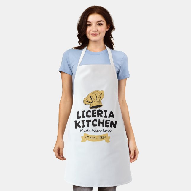 All-Over Print Apron, Medium Apron (Worn)