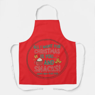 All-Over Print Apron, Medium Christmas Apron