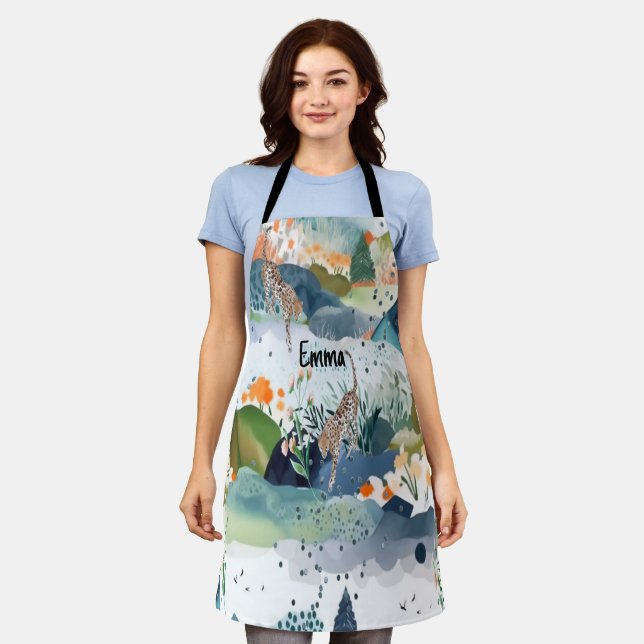 All-Over Print Apron Nature Scene (Worn)