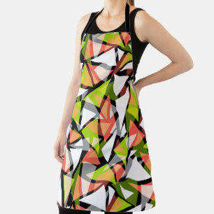 All-Over Print Apron Seamless geometric triangles 