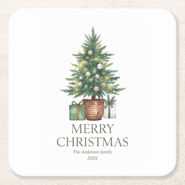 All-Over Print Apron Square Paper Coaster (Front)